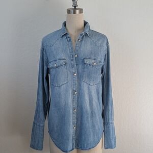 J.Crew Garçon Chambray Long Sleeve Button Down Shirt Size 4